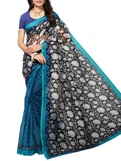 floral kota doria saree with blouse - 15976267 - Very Small Image - 1