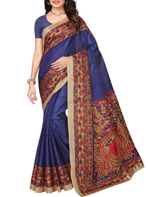 kalamkari printed saree with blouse - 15976302 - Very Small Image - 1