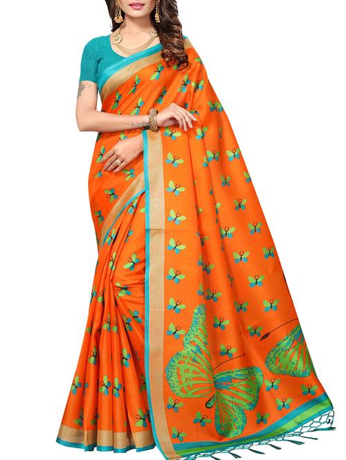 conversational printed saree with blouse - 15976343 - Very Small Image - 1