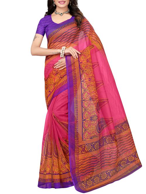 ethnic motifs kota doria saree with blouse - 15976371 - Very Small Image - 1