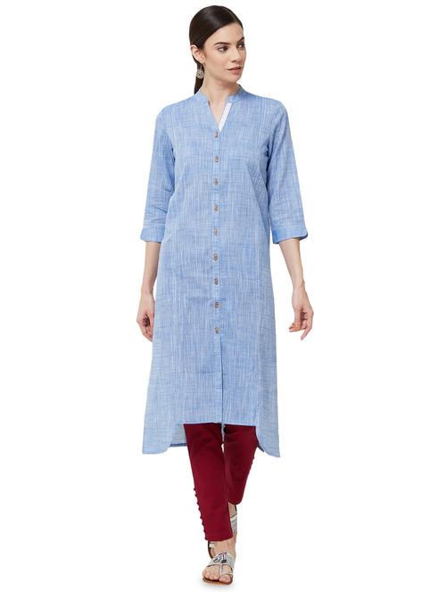 high low printed kurta - 15978174 - Very Small Image - 1