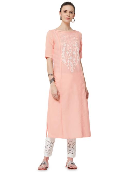 straight embroidered kurta - 15978188 - Very Small Image - 1