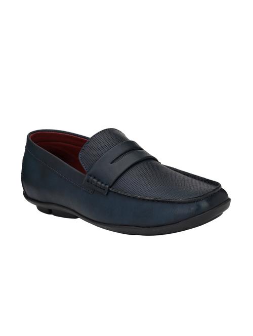 blue leatherette slip on loafers - 15978720 - Very Small Image - 1