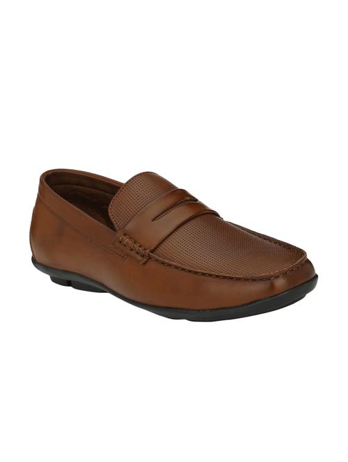 tan leatherette slip on loafers - 15978721 - Very Small Image - 1