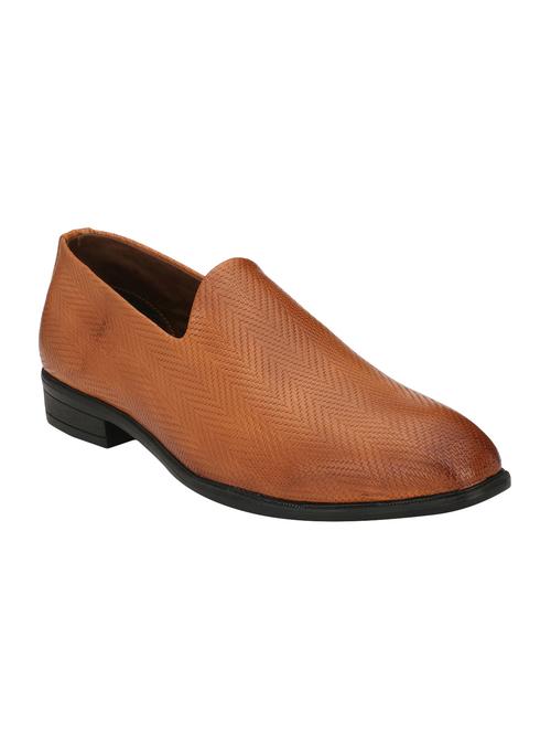 tan leatherette formal slip ons - 15978776 - Very Small Image - 1