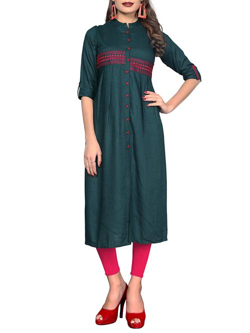 embroidered straight kurta - 15978932 - Very Small Image - 1