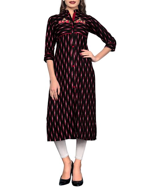 ikat straight kurta - 15978937 - Very Small Image - 1