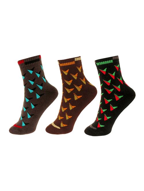 multi colored cotton ankle length sock - 15980327 - Very Small Image - 1