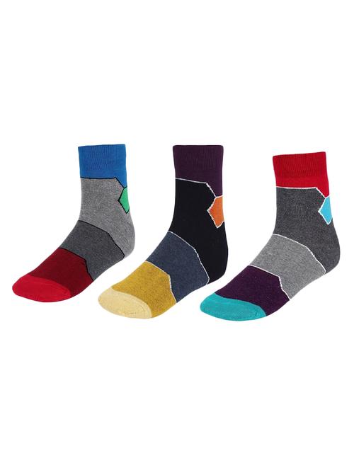 multi colored cotton ankle length sock - 15980376 - Very Small Image - 1