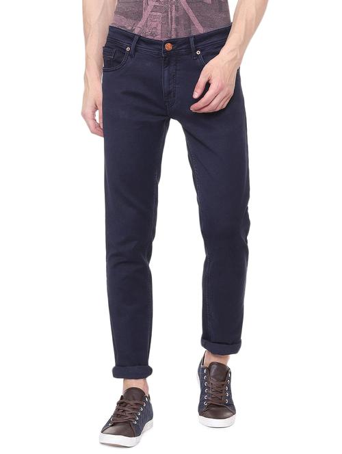 blue cotton plain jeans - 15981868 - Very Small Image - 1