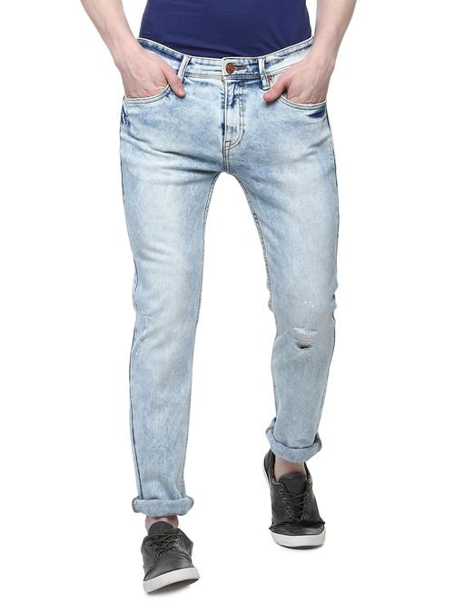 blue cotton ripped jeans - 15981875 - Very Small Image - 1