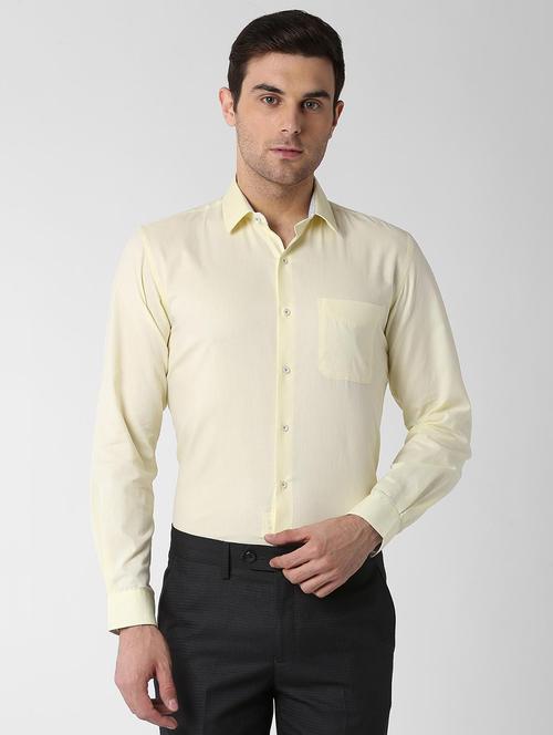 yellow cotton formal shirt - 15982352 - Very Small Image - 1