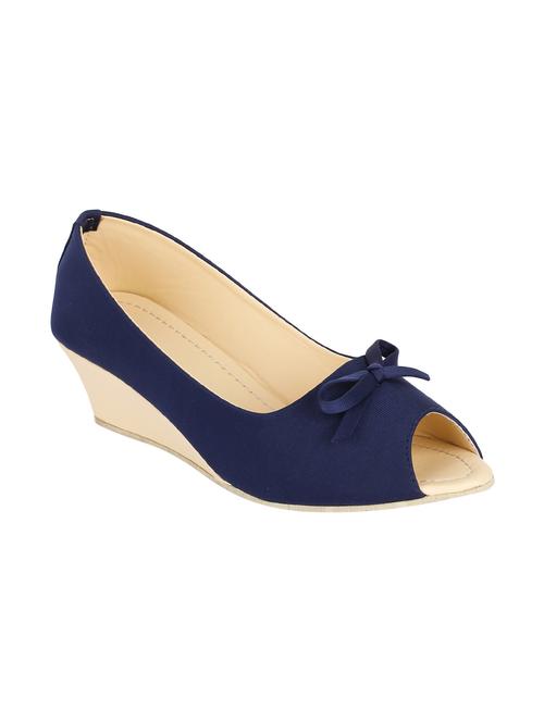navy slip on wedges - 15983276 - Very Small Image - 1