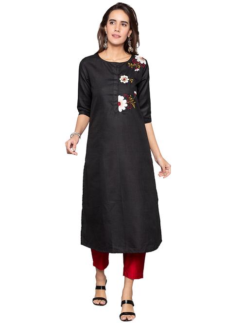 a-line embroidered kurta - 15983318 - Very Small Image - 1