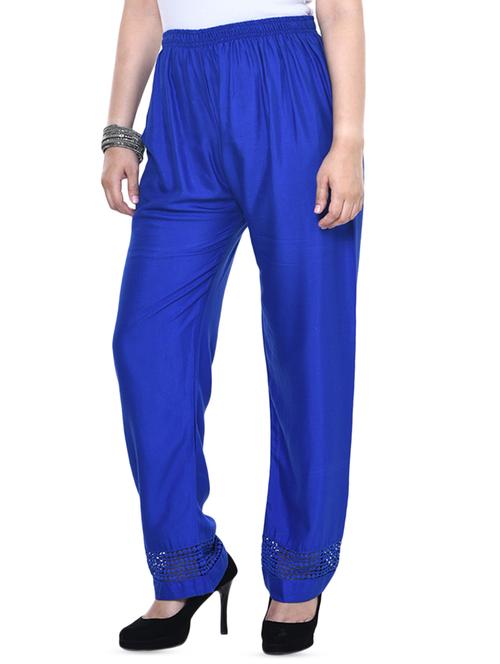 lace insert mid rise palazzo - 15983664 - Very Small Image - 1