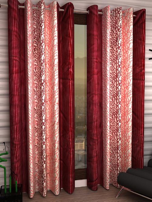 set of 2 polyester door curtains - 15984159 - Very Small Image - 1