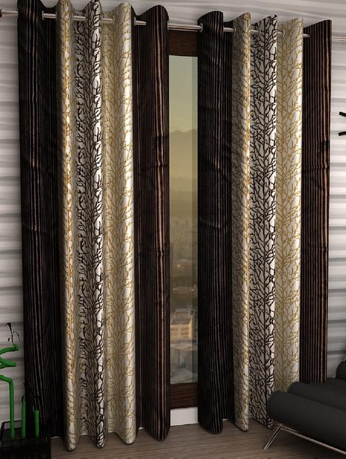 set of 2 polyester door curtains - 15984160 - Very Small Image - 1