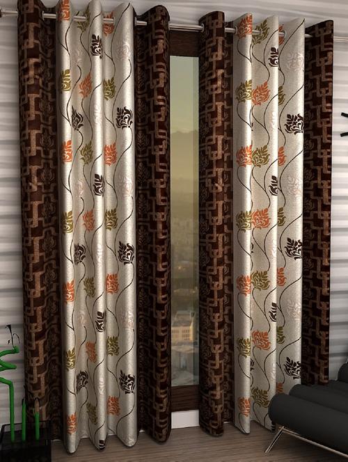 set of 2 polyester door curtains - 15984164 - Very Small Image - 1