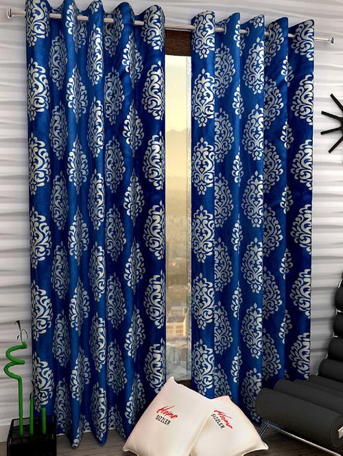 set of 2 polyester door curtains - 15984169 - Very Small Image - 1