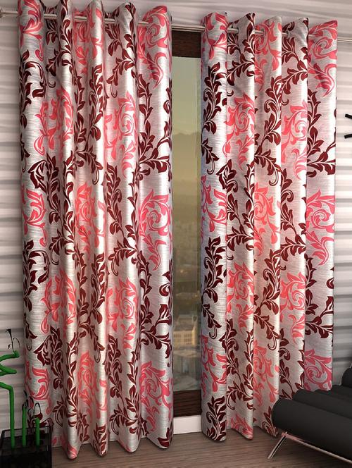 set of 2 polyester door curtains - 15984176 - Very Small Image - 1