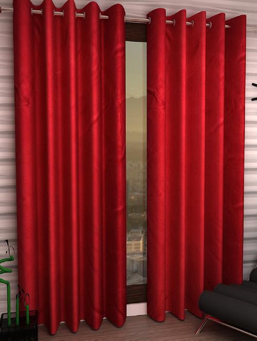 set of 2 polyester door curtains - 15984180 - Very Small Image - 1