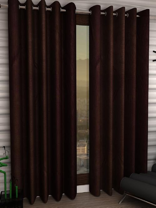 set of 2 polyester door curtains - 15984181 - Very Small Image - 1
