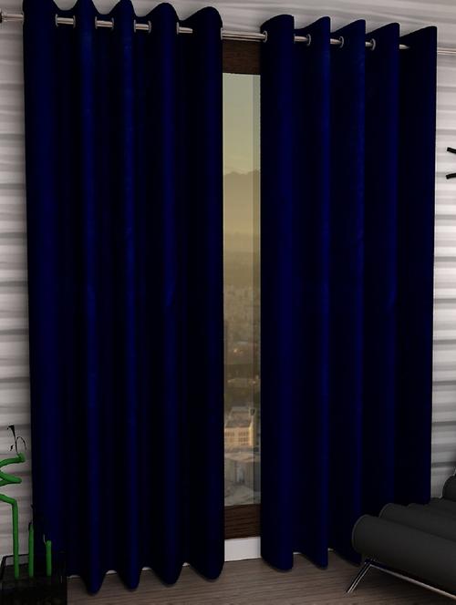 set of 2 polyester door curtains - 15984182 - Very Small Image - 1