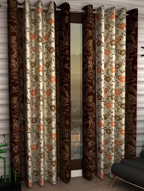 set of 2 polyester door curtains - 15984186 - Very Small Image - 1
