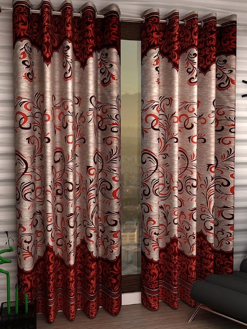 set of 2 polyester door curtains - 15984189 - Very Small Image - 1