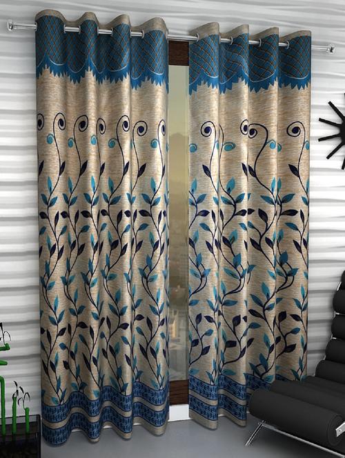 set of 2 polyester door curtains - 15984195 - Very Small Image - 1