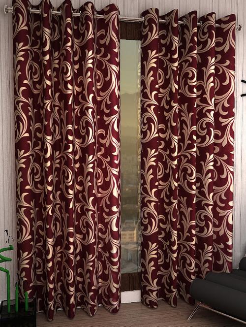 set of 2 polyester door curtains - 15984197 - Very Small Image - 1