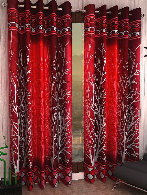 set of 2 polyester door curtains - 15984205 - Very Small Image - 1