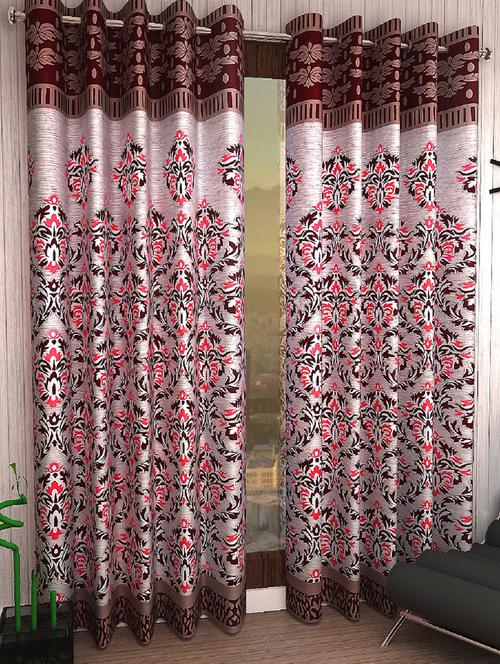 set of 2 polyester door curtains - 15984209 - Very Small Image - 1