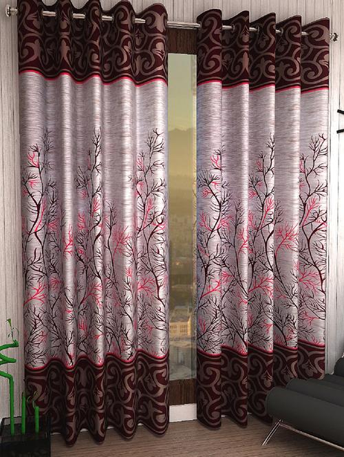 set of 2 polyester door curtains - 15984213 - Very Small Image - 1
