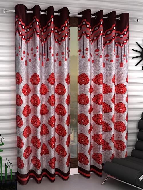 set of 2 polyester door curtains - 15984217 - Very Small Image - 1