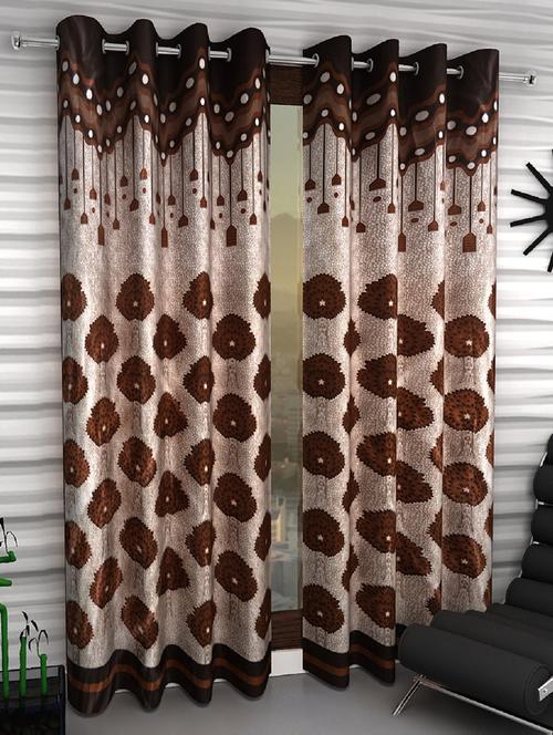 set of 2 polyester door curtains - 15984218 - Very Small Image - 1