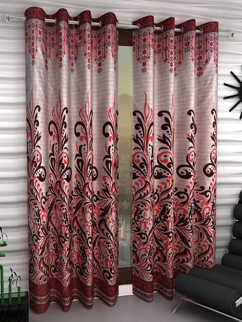 set of 2 polyester door curtains - 15984221 - Very Small Image - 1