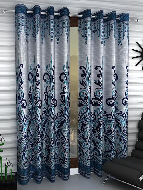 set of 2 polyester door curtains - 15984223 - Very Small Image - 1