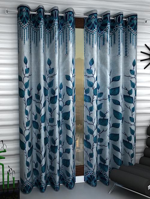 set of 2 polyester door curtains - 15984226 - Very Small Image - 1