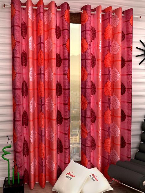 set of 2 polyester door curtains - 15984237 - Very Small Image - 1
