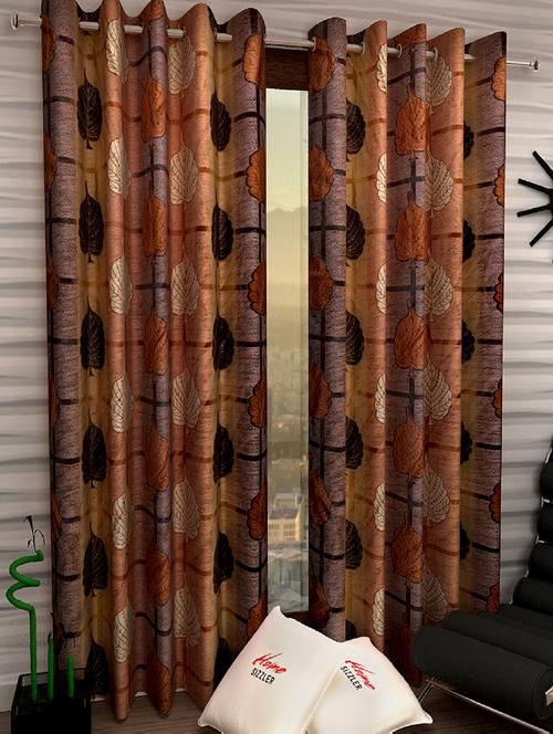 set of 2 polyester door curtains - 15984238 - Very Small Image - 1