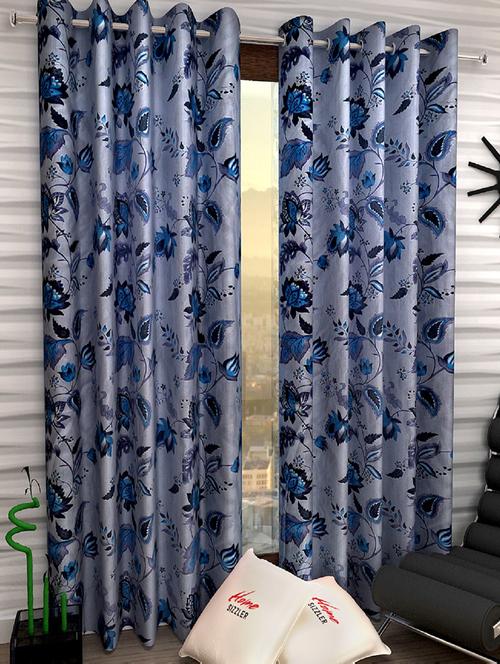 set of 2 polyester door curtains - 15984244 - Very Small Image - 1