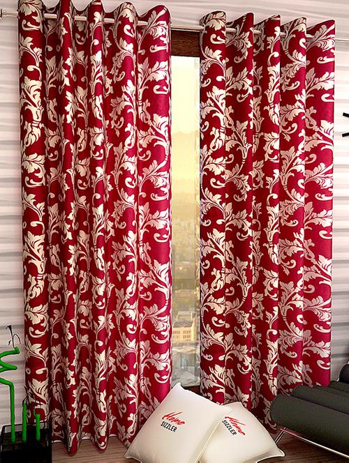set of 2 polyester door curtains - 15984245 - Very Small Image - 1