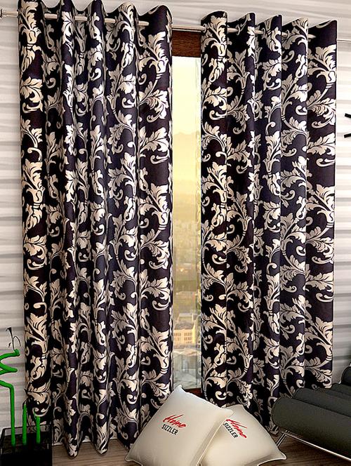 set of 2 polyester door curtains - 15984249 - Very Small Image - 1