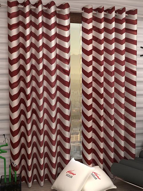 set of 2 polyester door curtains - 15984254 - Very Small Image - 1