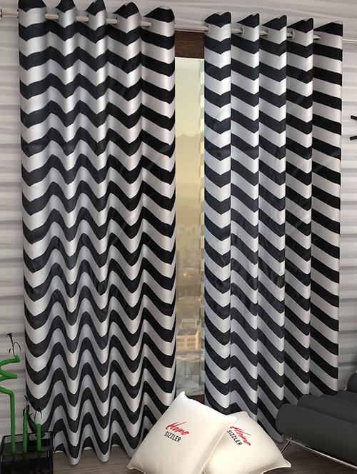 set of 2 polyester door curtains - 15984257 - Very Small Image - 1
