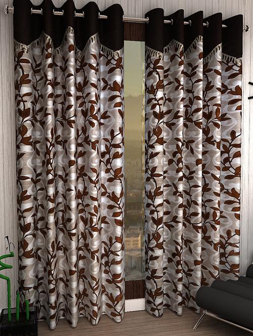 set of 2 polyester door curtains - 15984266 - Very Small Image - 1