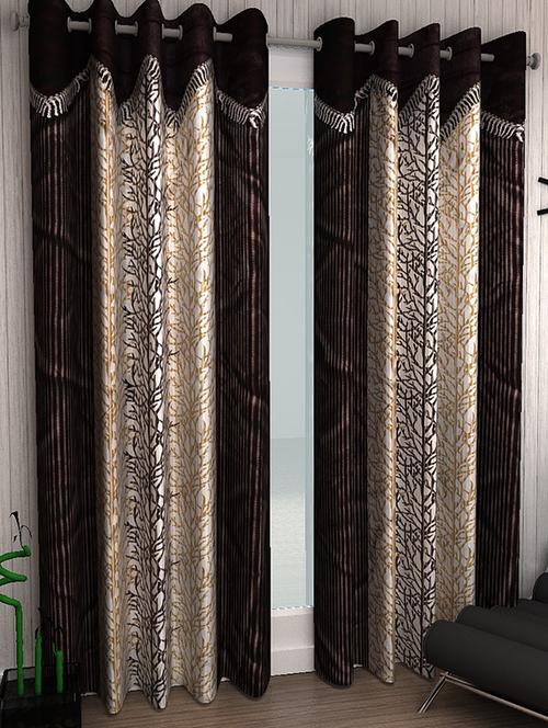 set of 2 polyester door curtains - 15984269 - Very Small Image - 1