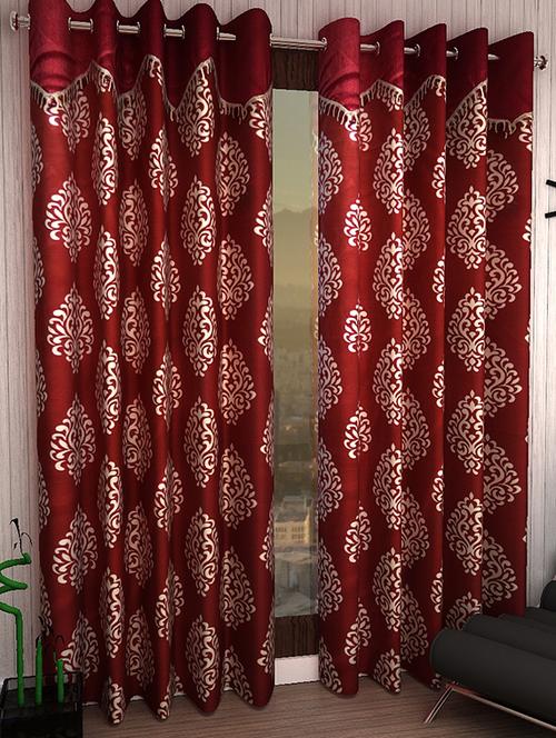 set of 2 polyester door curtains - 15984272 - Very Small Image - 1