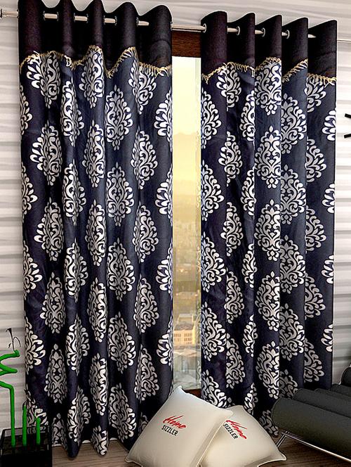 set of 2 polyester door curtains - 15984275 - Very Small Image - 1